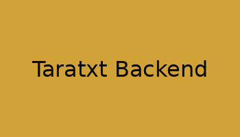 Taratxt Backend Mockup