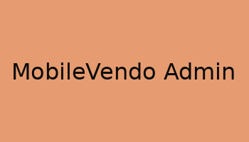 MobileVendo Admin Mockup